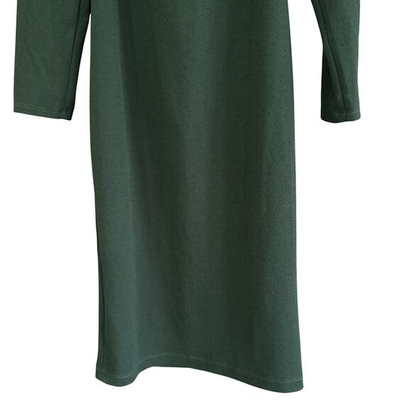 Premier Amour Off Shoulder Midi Dress Hunter Green Holiday Glam Women's 16 NWT - Picture 4 of 12
